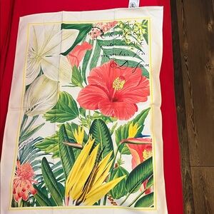 Michel Design Works Tropical Tea Towels Exotic Plants Bird of Paradise Hibiscus